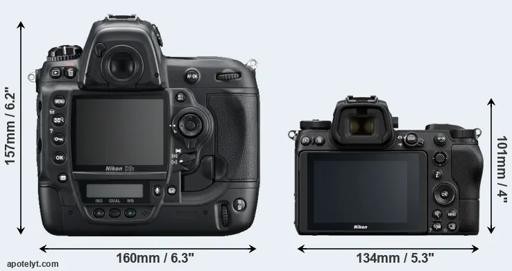 Comparison D3S or Z6 rear