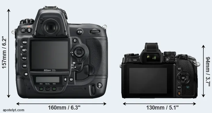 Comparison D3S or E-M1 rear