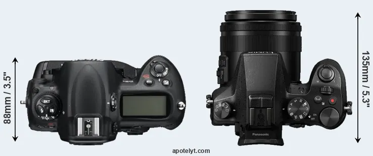 Compare D3S versus FZ2000 top