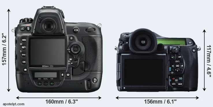 Comparison D3S or 645Z rear