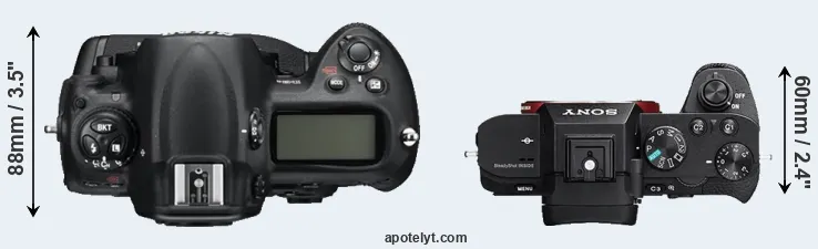 Compare D3S versus A7 II top