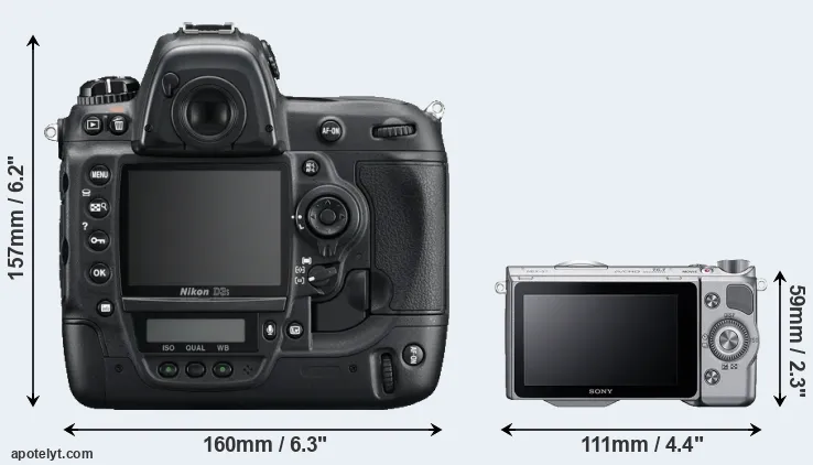 Comparison D3S or NEX-5T rear
