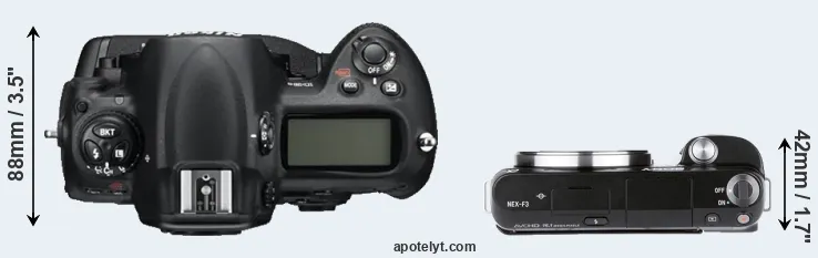 Compare D3S versus NEX-F3 top