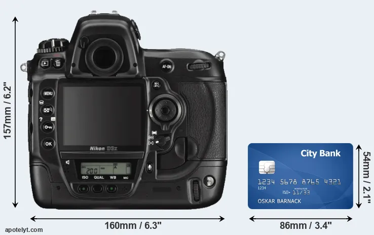 D3X and credit card rear side