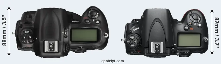 Compare D3X versus D800E top