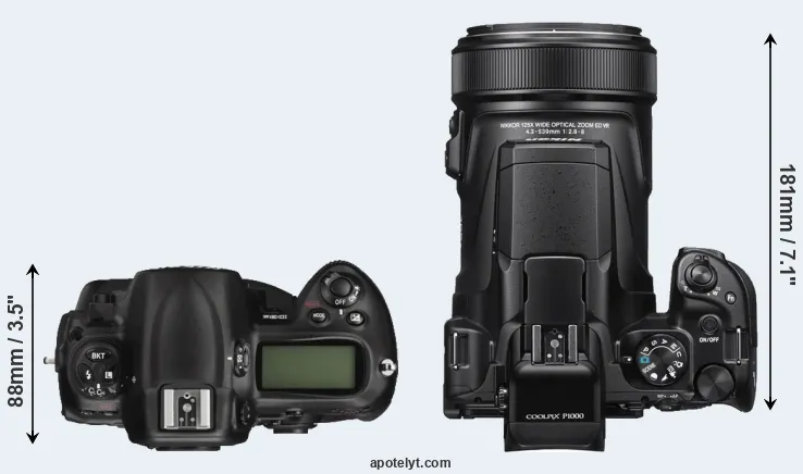 Compare D3X versus P1000 top