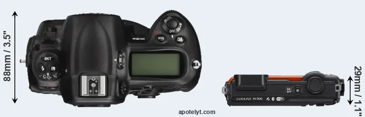 Compare D3X versus W300 top