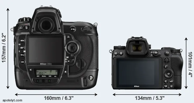 Comparison D3X or Z6 rear