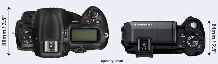 Compare D3X versus E-300 top