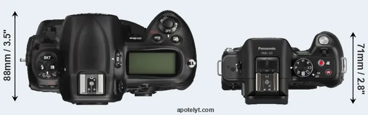 Compare D3X versus G5 top