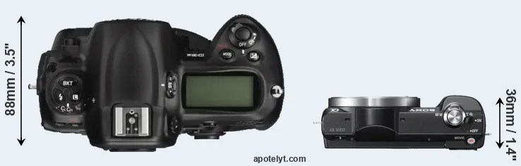 Compare D3X versus A5000 top