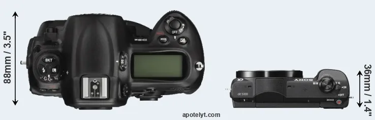 Compare D3X versus A5100 top