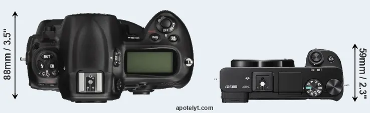 Compare D3X versus A6100 top