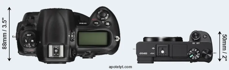 Compare D3X versus A6400 top