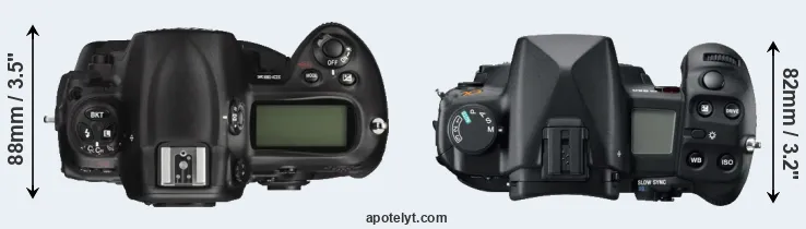 Compare D3X versus A850 top