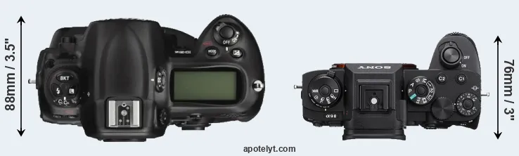 Compare D3X versus A9 II top