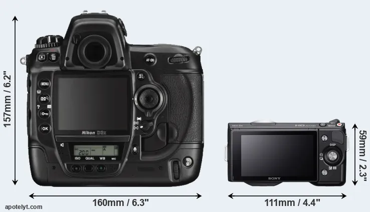 Comparison D3X or NEX-5N rear