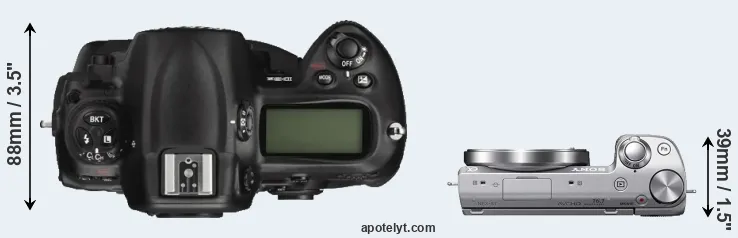 Compare D3X versus NEX-5T top