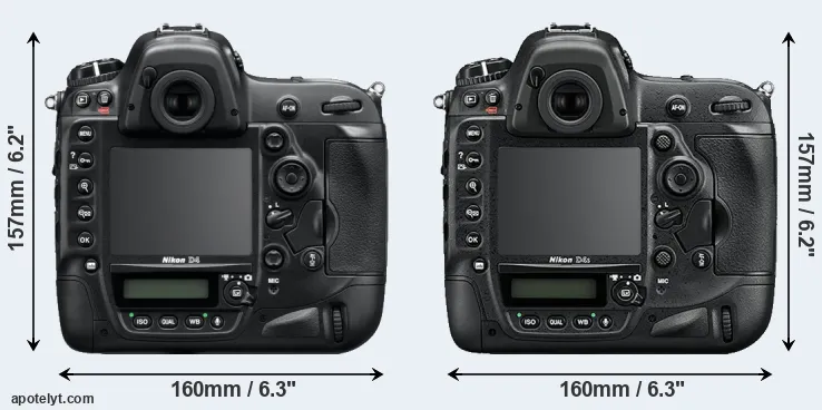 Comparison D4 or D4S rear