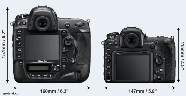 Comparison D4 or D500 rear
