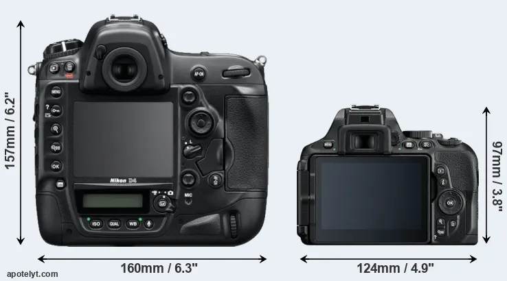 Comparison D4 or D5600 rear