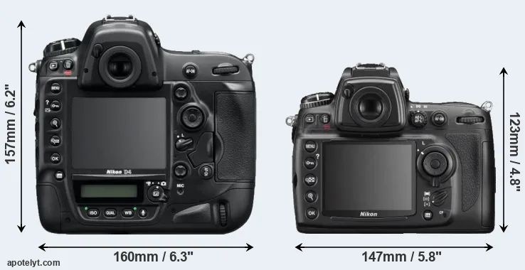 Comparison D4 or D700 rear