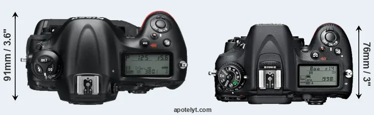 Compare D4 versus D7100 top