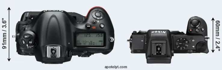 Compare D4 versus Z50 top