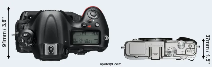 Compare D4 versus E-P5 top