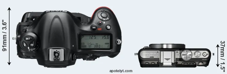Compare D4 versus E-PL3 top