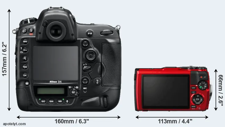 Comparison D4 or TG-5 rear