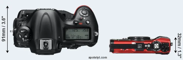 Compare D4 versus TG-5 top