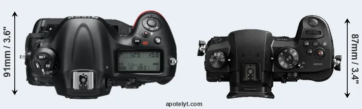Compare D4 versus GH5 top
