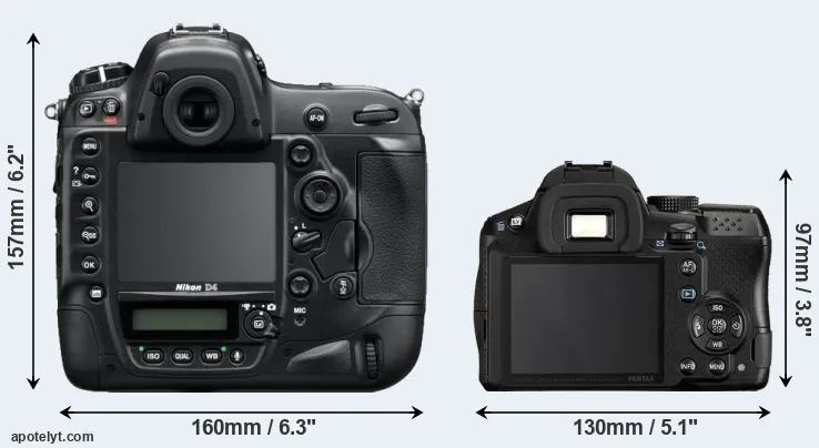 Comparison D4 or K-30 rear