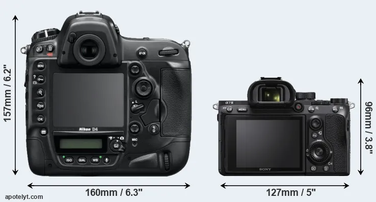 Comparison D4 or A7 III rear