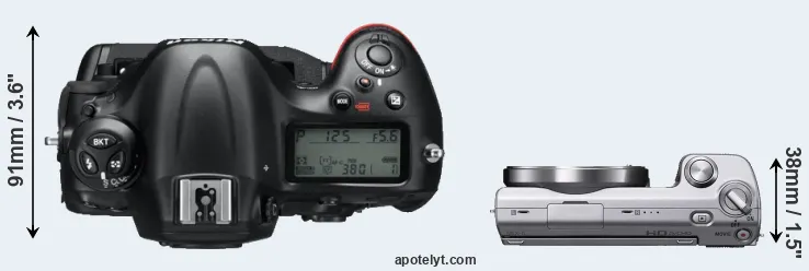 Compare D4 versus NEX-5 top