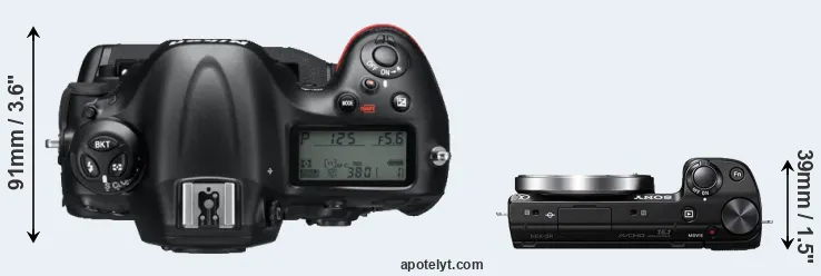 Compare D4 versus NEX-5R top