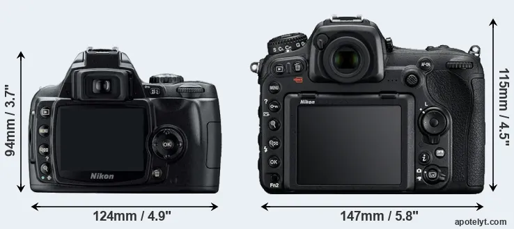 Comparison D40 or D500 rear
