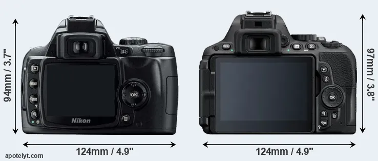 Comparison D40 or D5500 rear