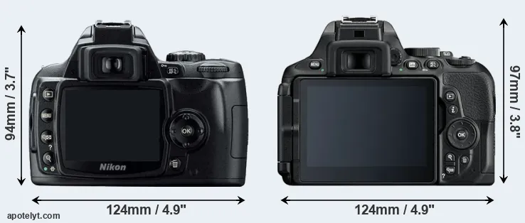 Comparison D40 or D5600 rear
