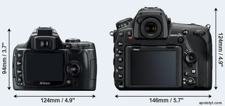 Comparison D40 or D850 rear