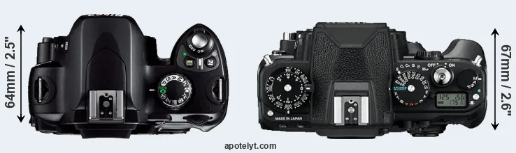 Compare D40 versus Df top