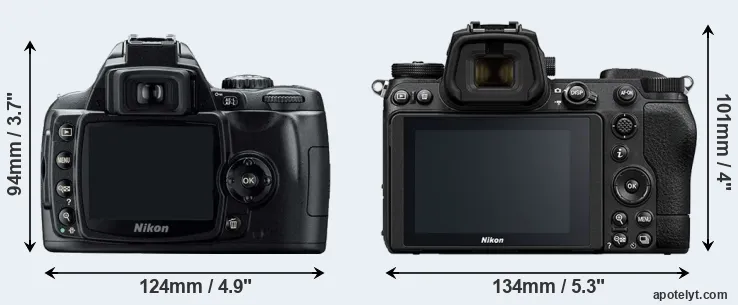 Comparison D40 or Z7 II rear