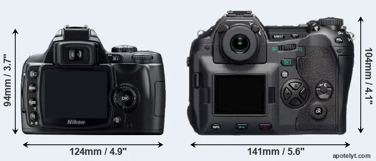 Comparison D40 or E-1 rear