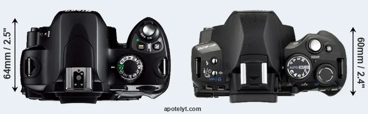 Compare D40 versus E-620 top