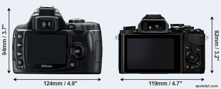Comparison D40 or E-M10 rear