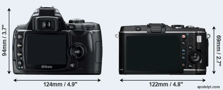 Comparison D40 or E-P3 rear