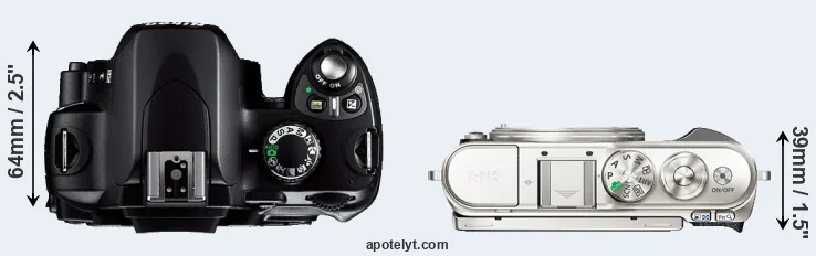 Compare D40 versus E-PL9 top