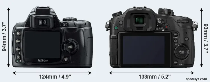 Comparison D40 or GH4 rear