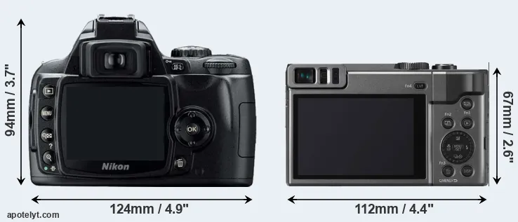 Comparison D40 or TZ90 rear